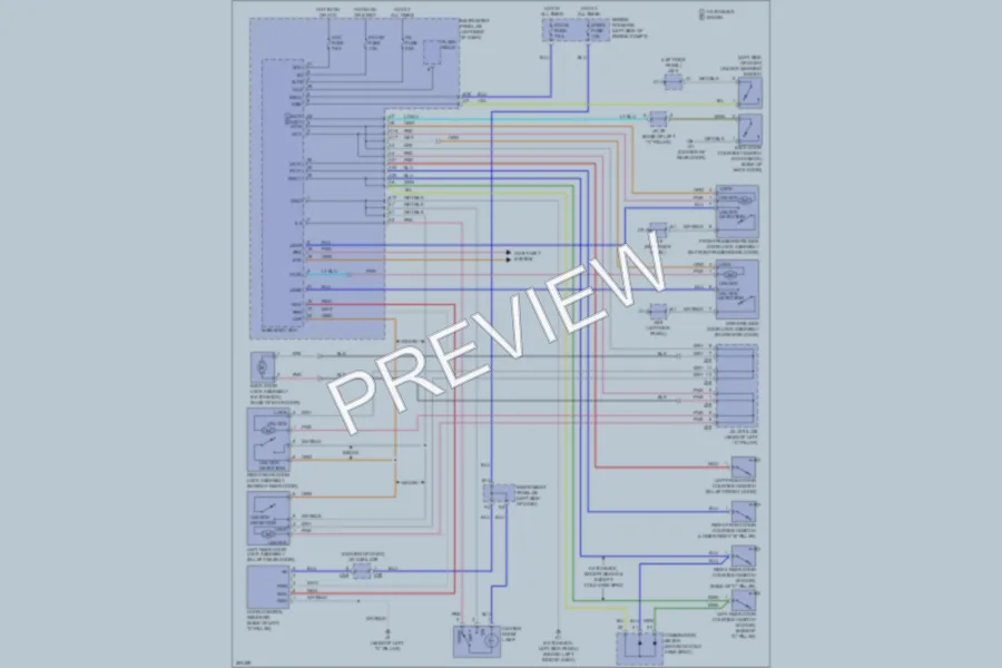 2007 Toyota Yaris Power Door Locks wiring diagram preview