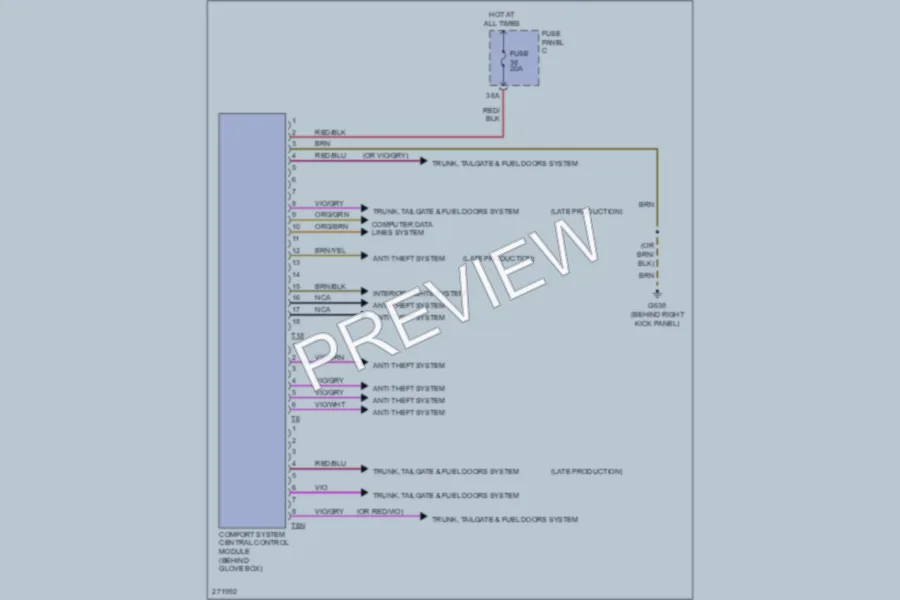 2007 Volkswagen Eos Body Control Modules wiring diagram preview