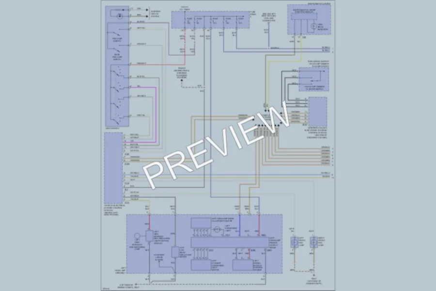 2007 Volkswagen Eos Headlights wiring diagram preview