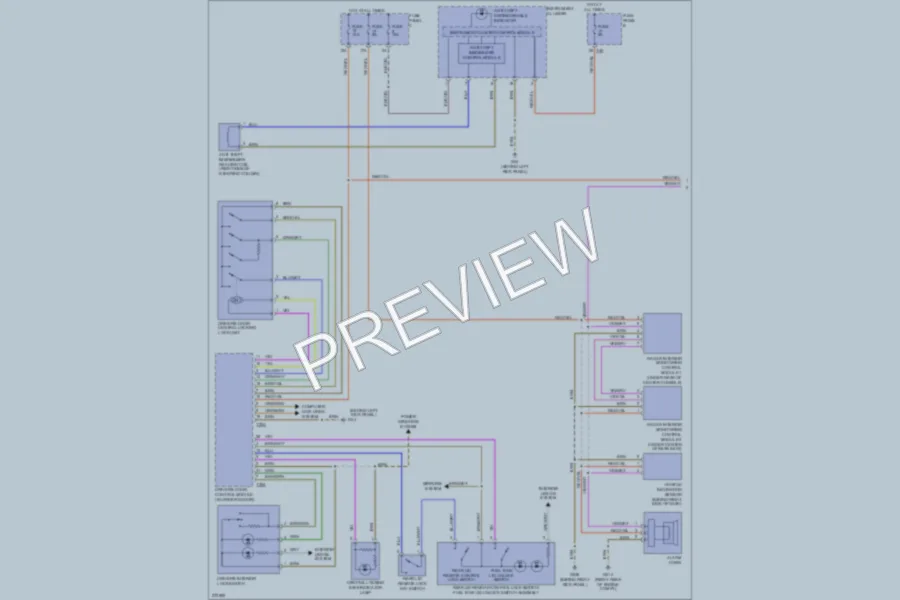 2007 Volkswagen Eos Power Door Locks wiring diagram preview