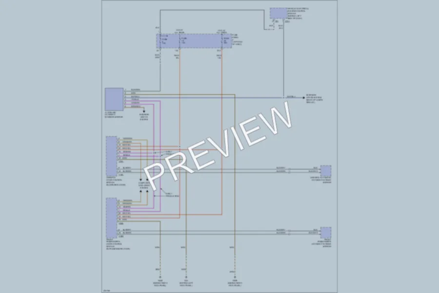 2007 Volkswagen Eos Power Mirrors wiring diagram preview