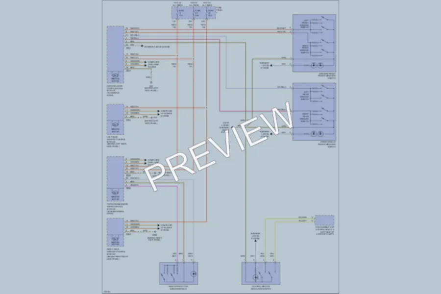 2007 Volkswagen Eos Power Windows wiring diagram preview