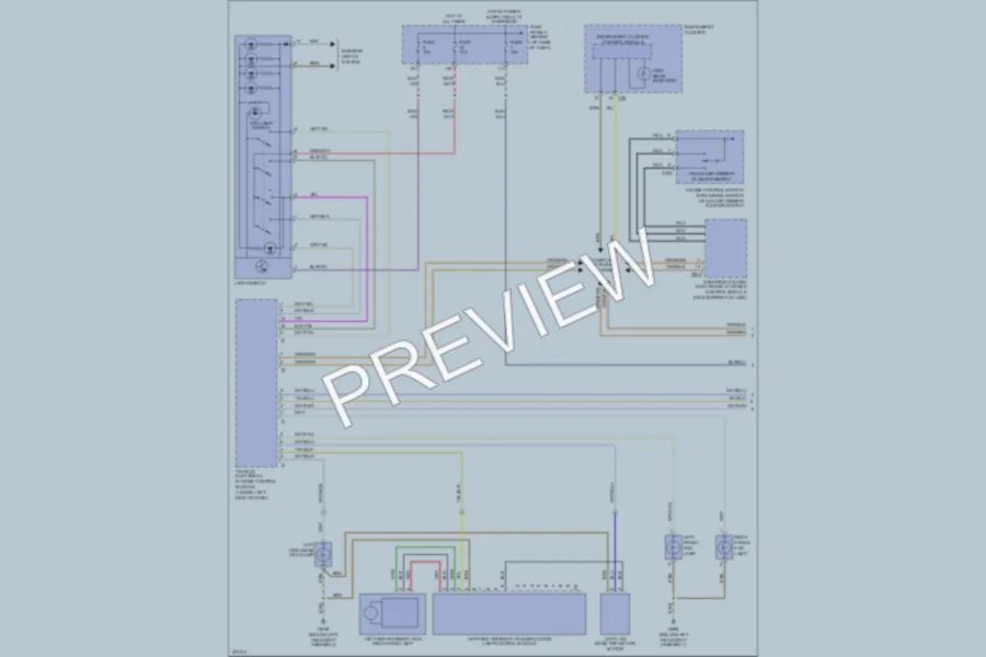 2007 Volkswagen GTI Headlights wiring diagram preview