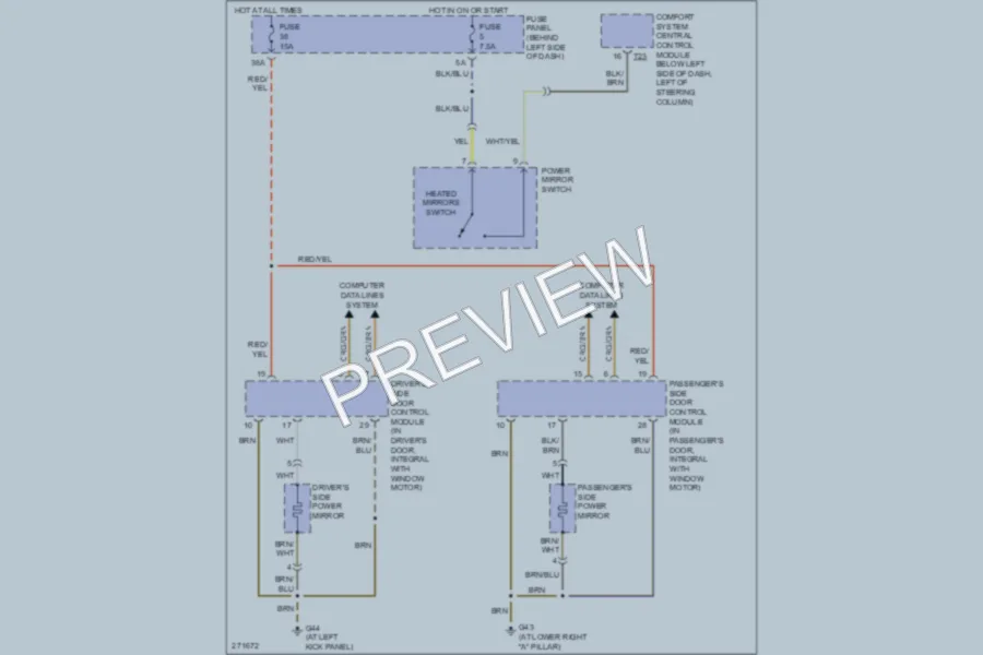 2007 Volkswagen NewBeetle Defoggers wiring diagram preview
