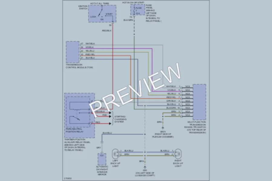 2007 Volkswagen NewBeetle Exterior Lights wiring diagram preview