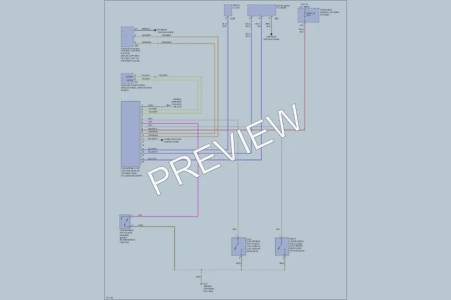 2007 Volkswagen NewBeetle Power Top Sunroof wiring diagram preview