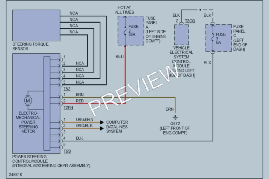 2007 Volkswagen Passat Electronic Power Steering wiring diagram preview