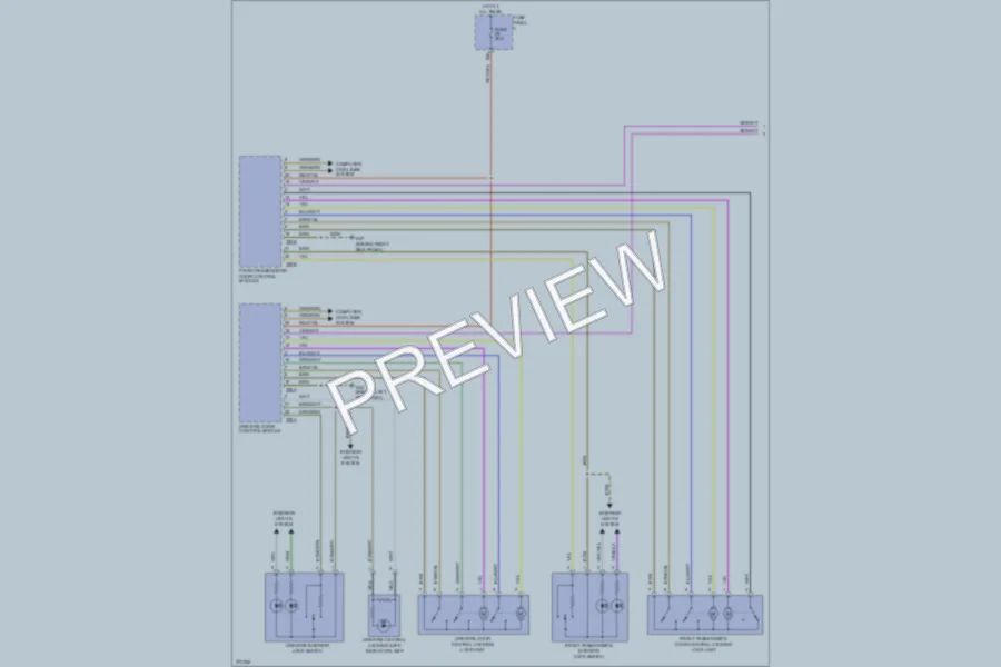 2007 Volkswagen Rabbit Power Door Locks wiring diagram preview