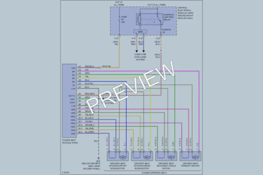 2007 Volvo S40 Memory Systems wiring diagram preview