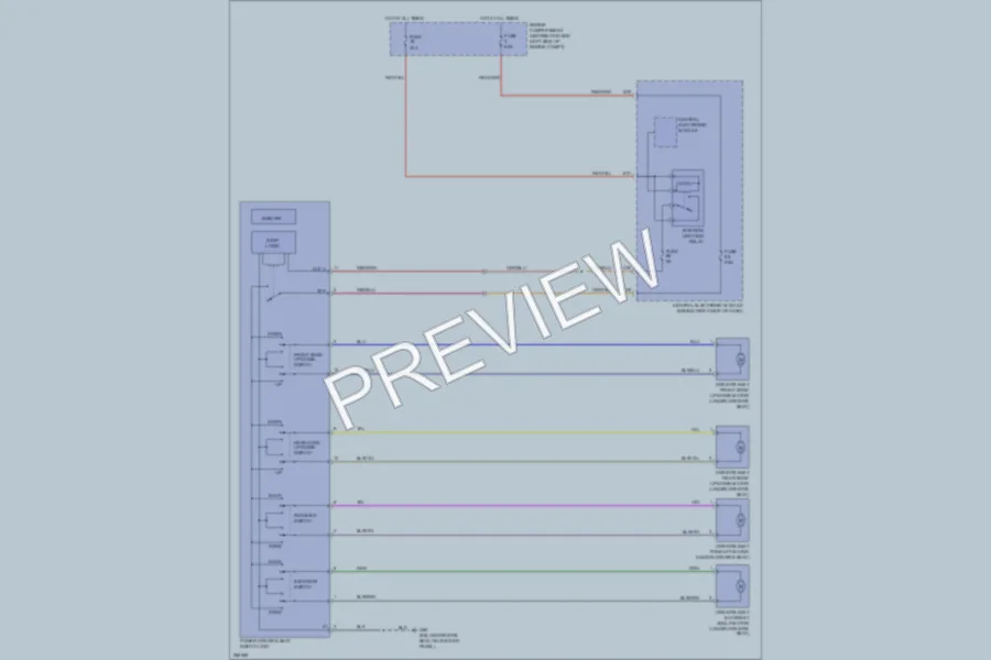 2007 Volvo S40 Power Seats wiring diagram preview