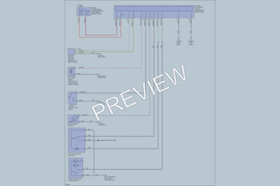 2007 Volvo S40 Trunk Tailgate Fuel Door wiring diagram preview
