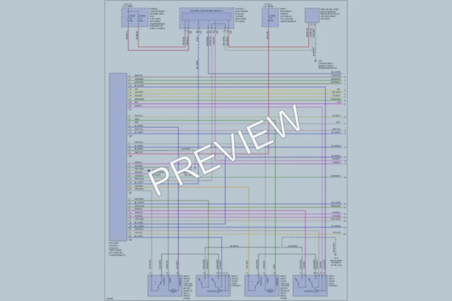 2007 Volvo S80 Power Door Locks wiring diagram preview
