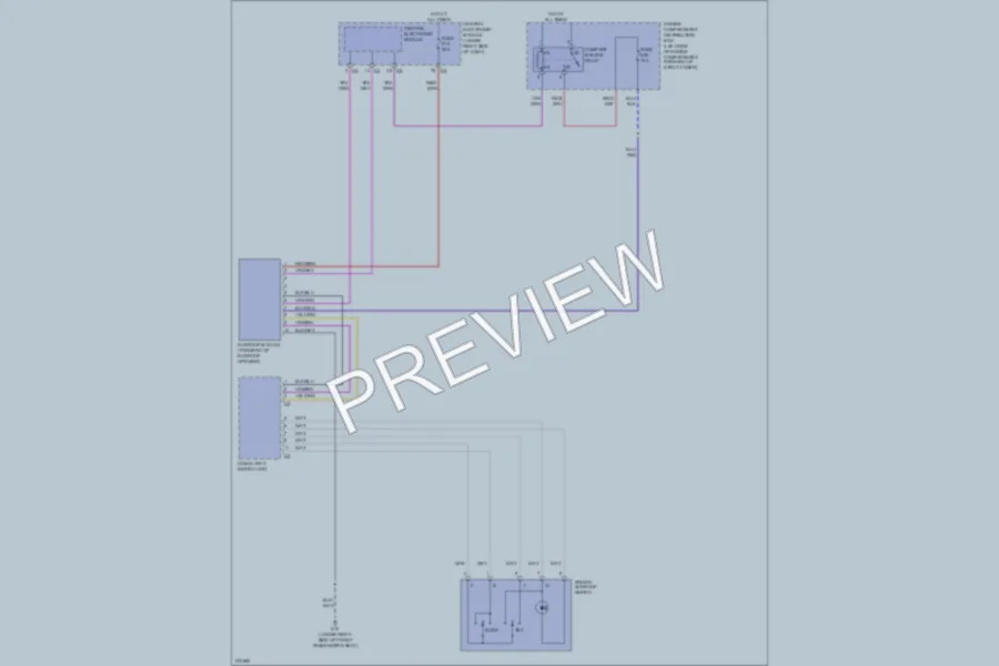 2007 Volvo S80 Power Top Sunroof wiring diagram preview