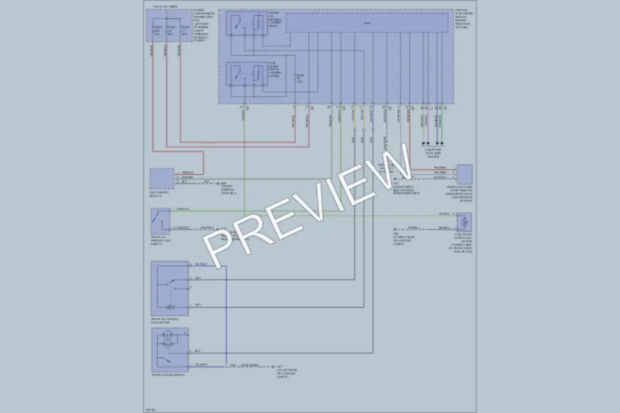 2007 Volvo S80 Trunk Tailgate Fuel Door wiring diagram preview