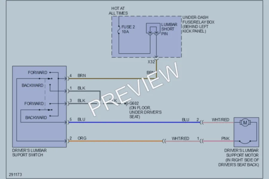 2008 Acura MDX Power Seats wiring diagram preview