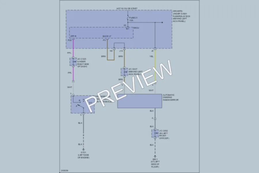 2008 Acura RL Power Mirrors wiring diagram preview