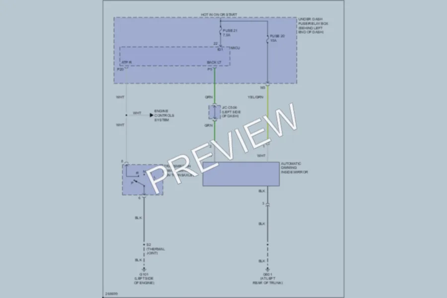 2008 Acura TL Power Mirrors wiring diagram preview