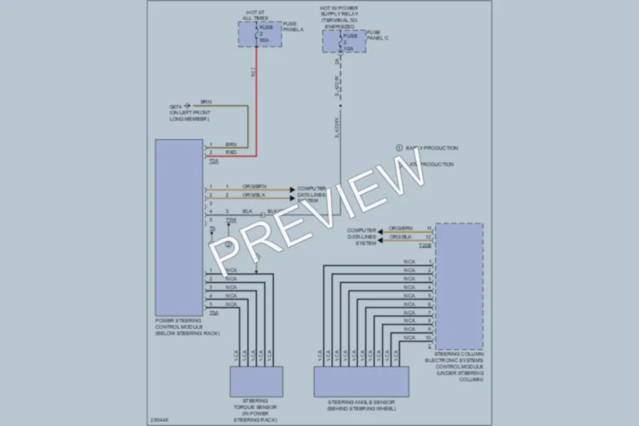 2008 Audi A3 Electronic Power Steering wiring diagram preview
