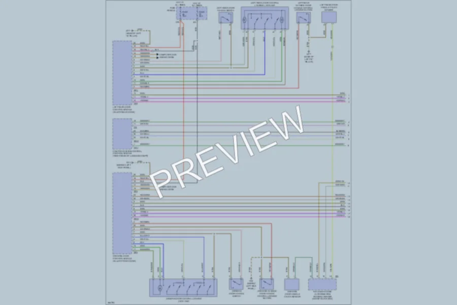2008 Audi A6 Power Door Locks wiring diagram preview