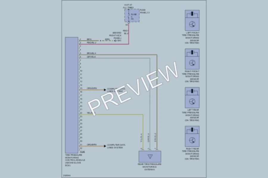 2008 Audi A6 Warning Systems wiring diagram preview