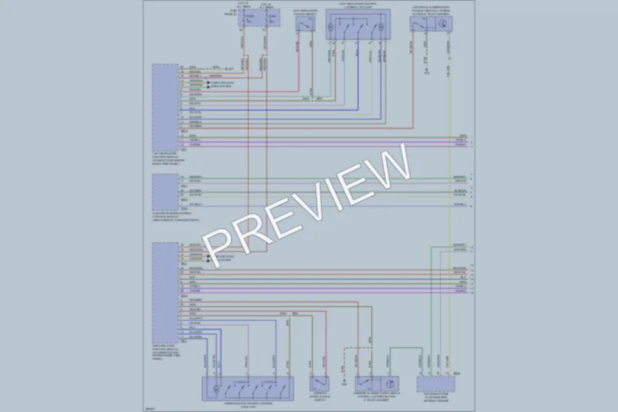 2008 Audi Q7 Power Door Locks wiring diagram preview