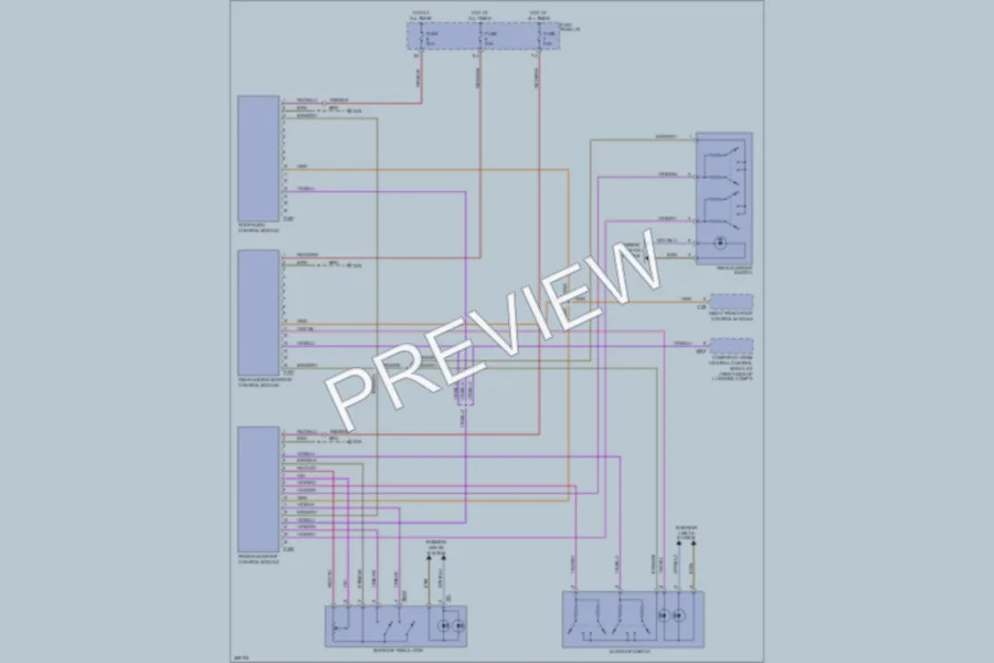2008 Audi Q7 Power Top Sunroof wiring diagram preview