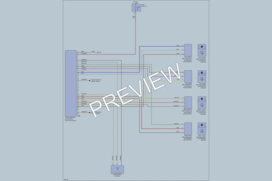 2008 Audi Q7 Warning Systems wiring diagram preview