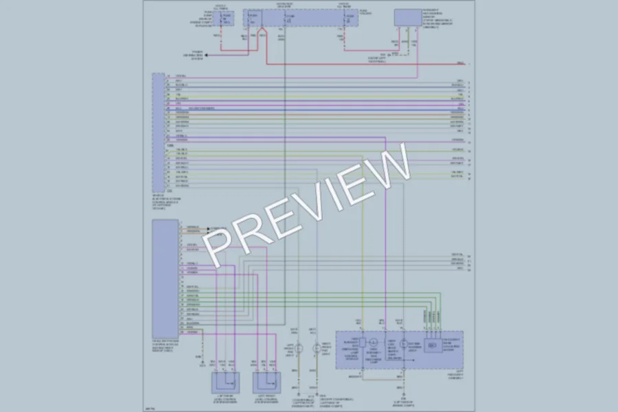 2008 Audi RS4 Headlights wiring diagram preview