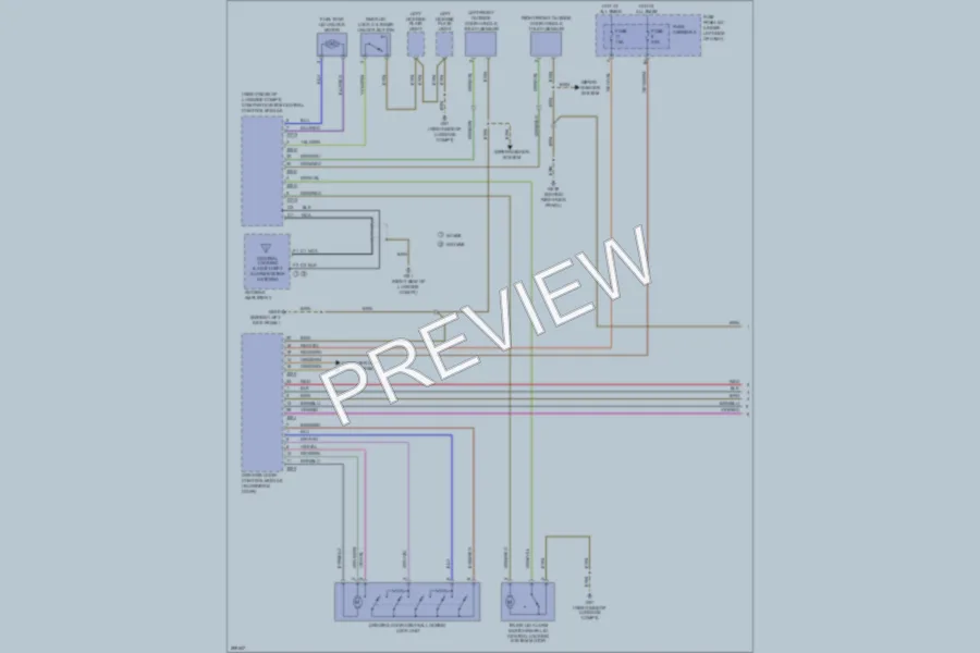 2008 Audi S5 Power Door Locks wiring diagram preview