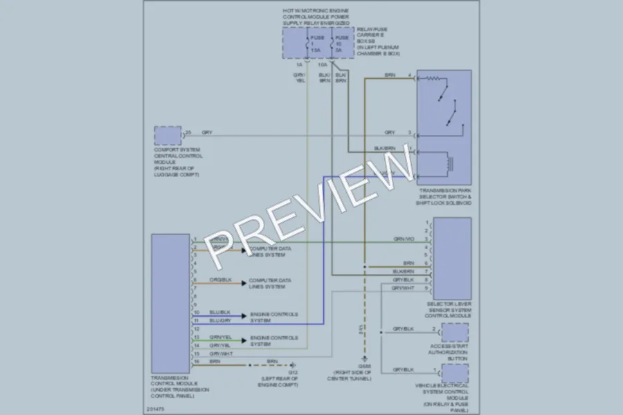 2008 Audi S5 Transmission wiring diagram preview