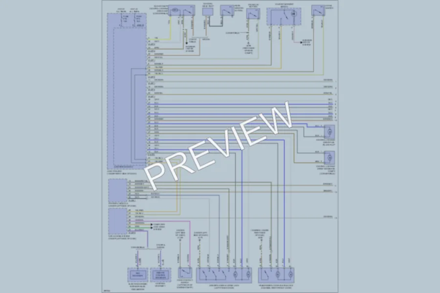 2008 BMW 135i Power Door Locks wiring diagram preview