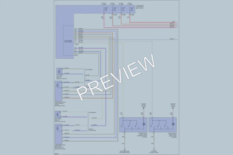 2008 BMW 328xi Power Windows wiring diagram preview