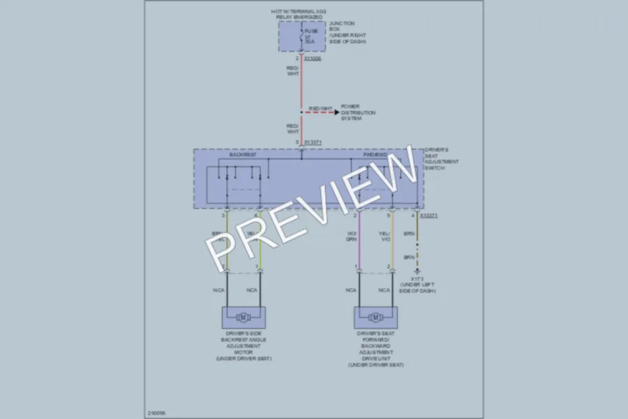 2008 BMW 335xi Power Seats wiring diagram preview