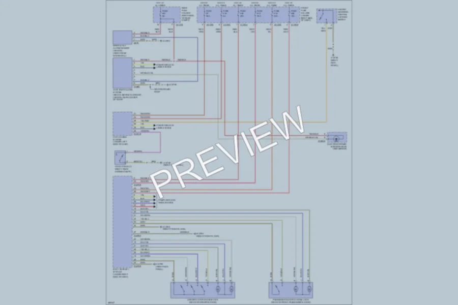 2008 BMW 528i Power Door Locks wiring diagram preview