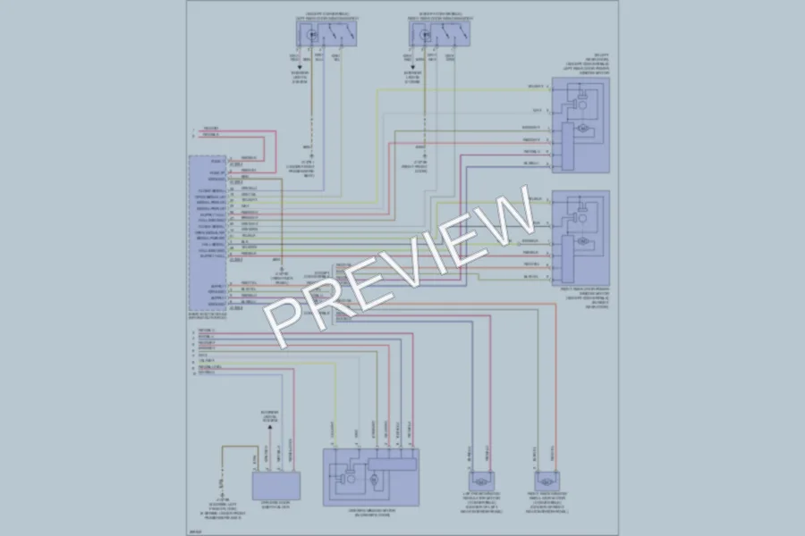 2008 BMW 528xi Power Windows wiring diagram preview