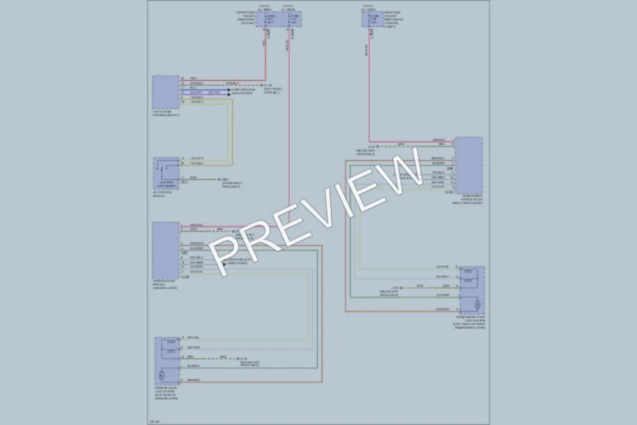 2008 BMW 750i Power Door Locks wiring diagram preview