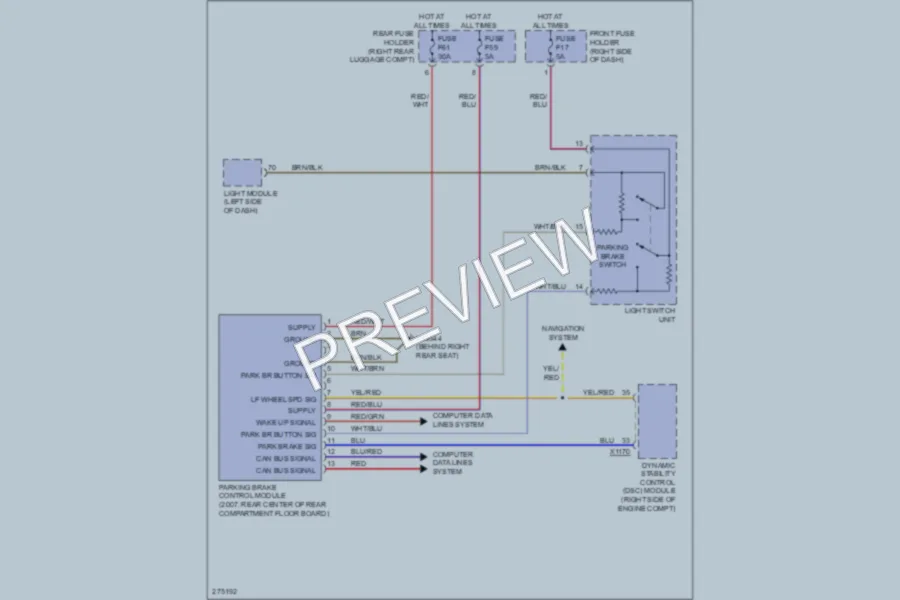 2008 BMW 750i Shift Interlock wiring diagram preview