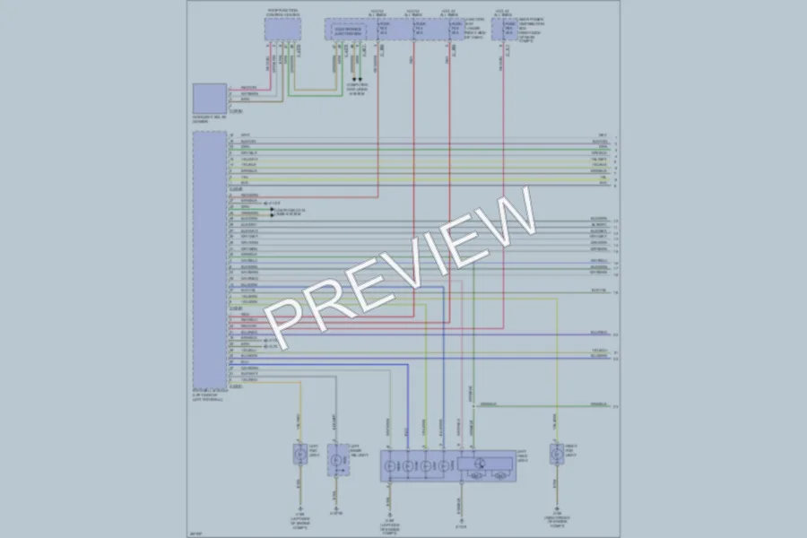2008 BMW X5 Headlights wiring diagram preview