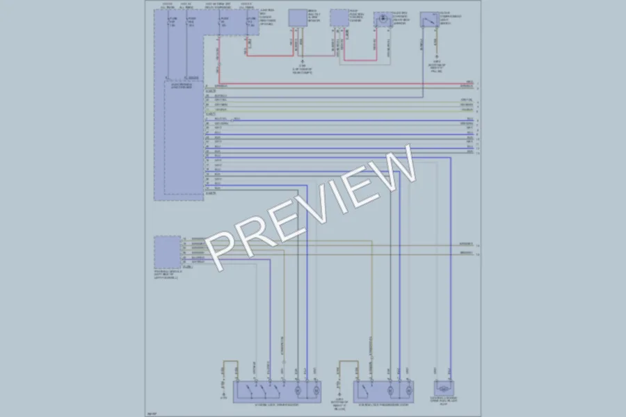 2008 BMW X5 Power Door Locks wiring diagram preview