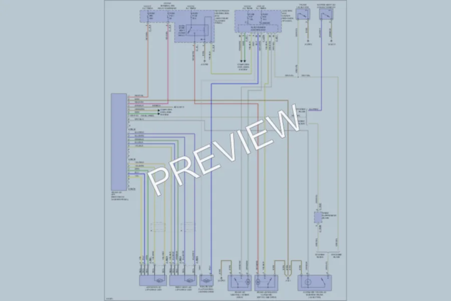 2008 BMW X6 Trunk Tailgate Fuel Door wiring diagram preview