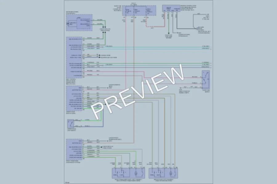 2008 Cadillac DTS Power Door Locks wiring diagram preview