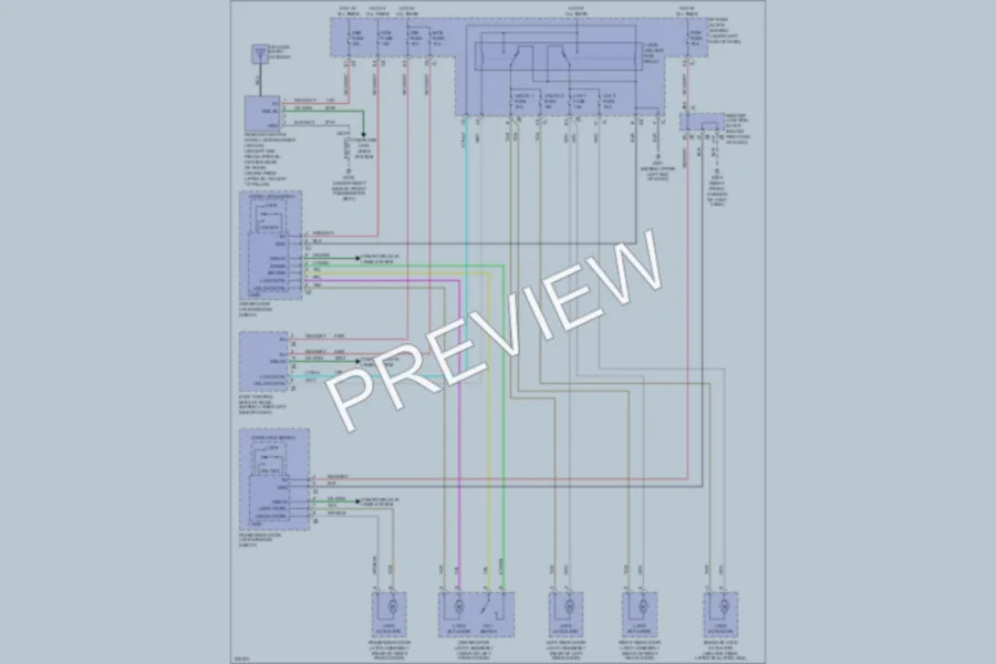 2008 Cadillac Escalade Power Door Locks wiring diagram preview