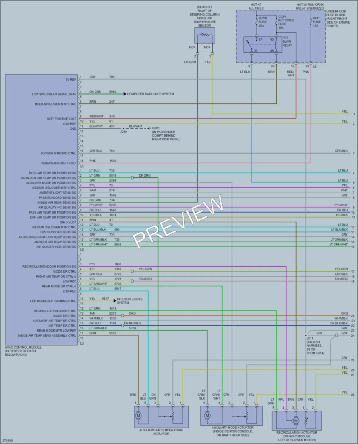 2008 Cadillac STSV Air Conditioning wiring diagram preview