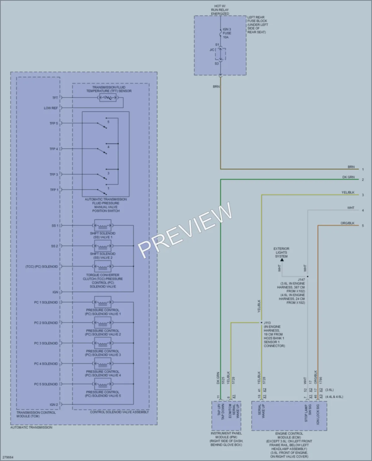 2008 Cadillac STSV Transmission wiring diagram preview