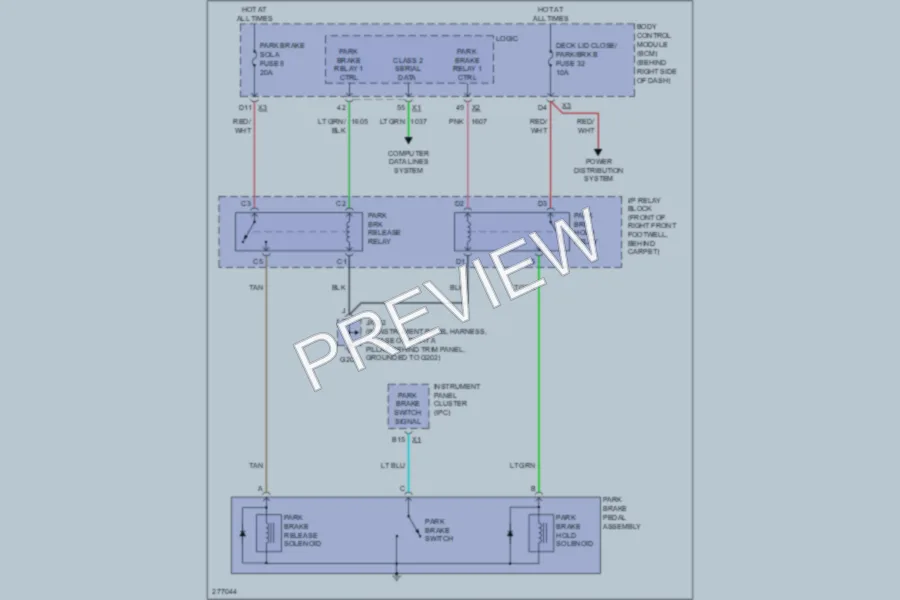 2008 Cadillac XLR Shift Interlock wiring diagram preview