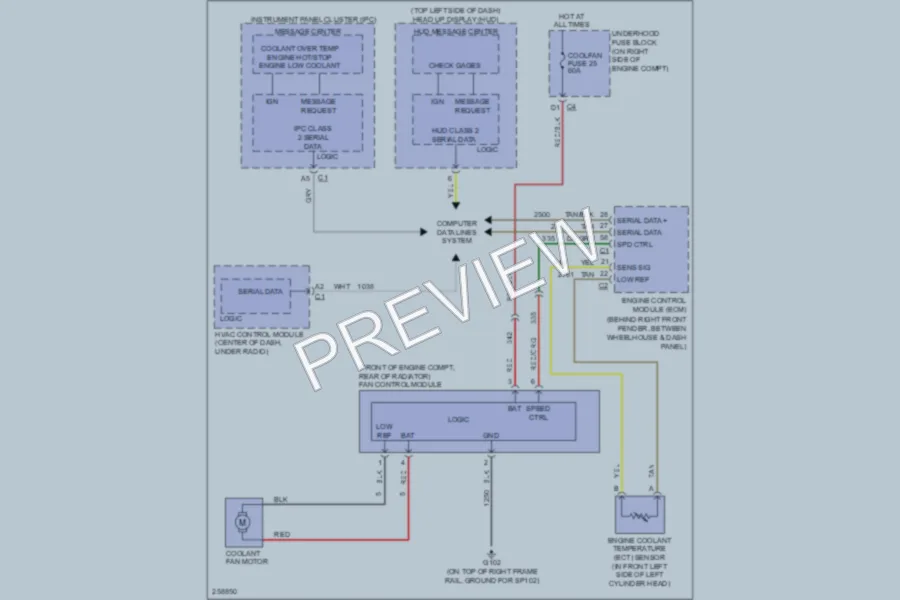 2008 Chevrolet Corvette Cooling Fan wiring diagram preview