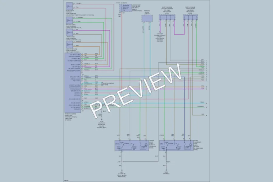 2008 Chevrolet Corvette Power Door Locks wiring diagram preview
