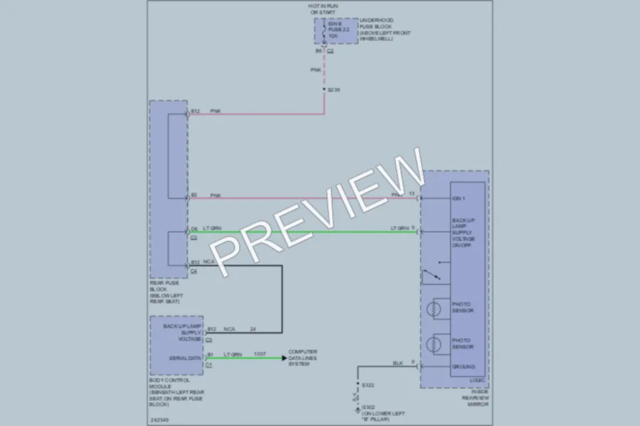 2008 Chevrolet TrailBlazer Power Mirrors wiring diagram preview