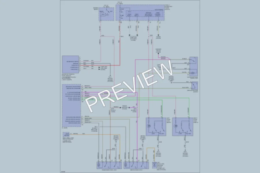 2008 Chrysler PTCruiser Power Door Locks wiring diagram preview