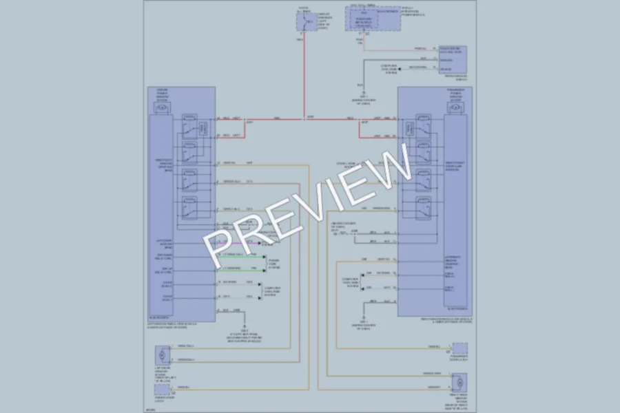 2008 Chrysler PTCruiser Power Windows wiring diagram preview